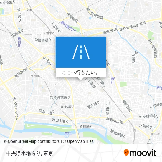 中央浄水場通り地図