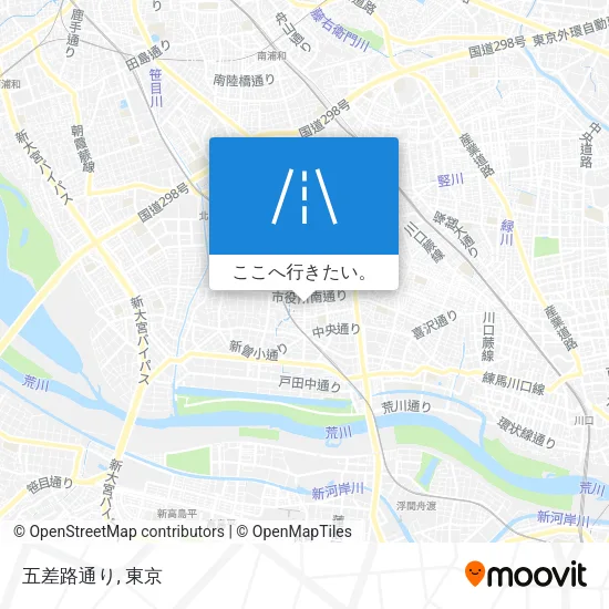 五差路通り地図