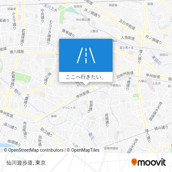 仙川遊歩道地図
