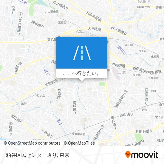 粕谷区民センター通り地図
