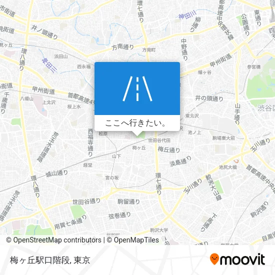 梅ヶ丘駅口階段地図