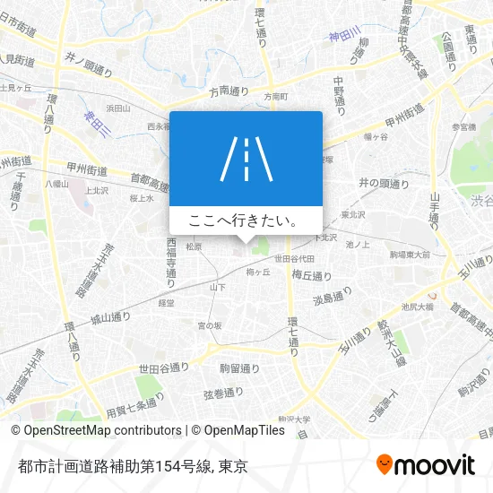 都市計画道路補助第154号線地図