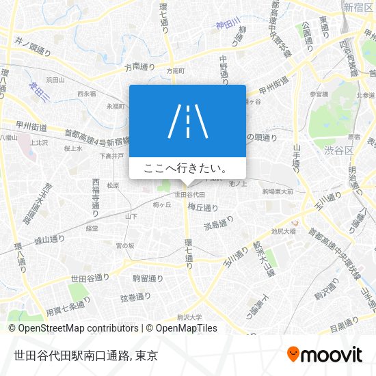 世田谷代田駅南口通路地図