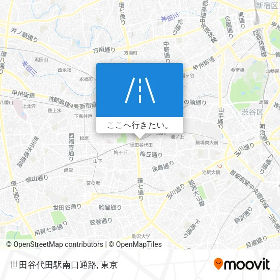 世田谷代田駅南口通路地図