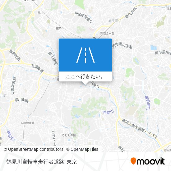 鶴見川自転車歩行者道路地図