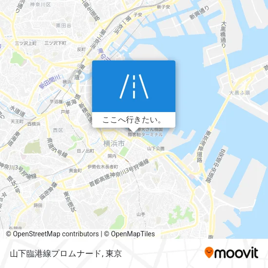 山下臨港線プロムナード地図