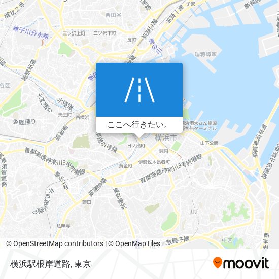 横浜駅根岸道路地図