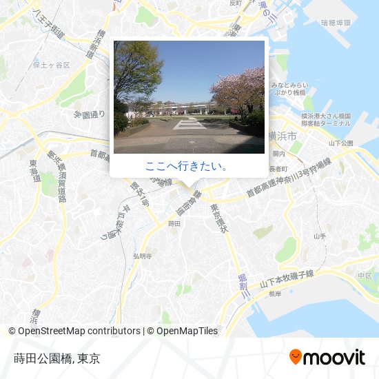 蒔田公園橋地図