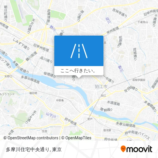多摩川住宅中央通り地図