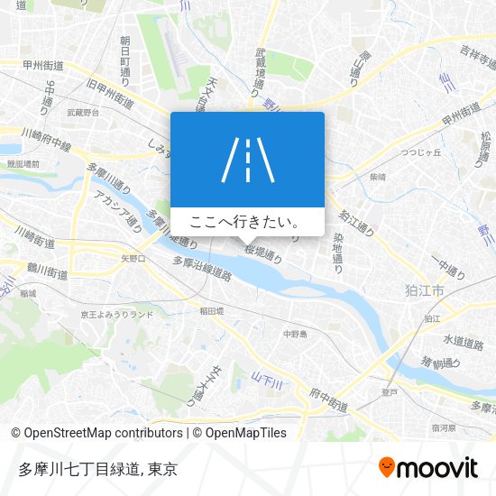 多摩川七丁目緑道地図