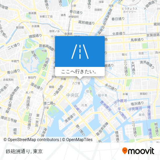 鉄砲洲通り地図