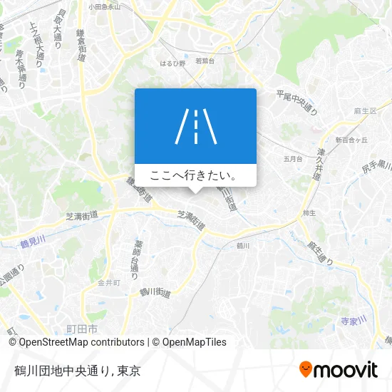 鶴川団地中央通り地図