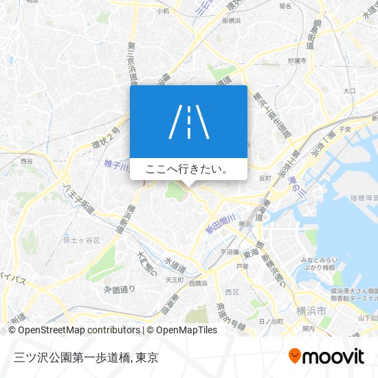 三ツ沢公園第一歩道橋地図
