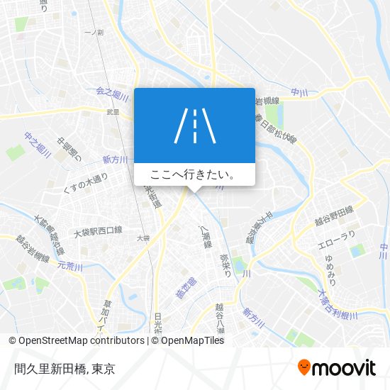 間久里新田橋地図