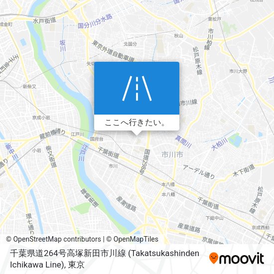 千葉県道264号高塚新田市川線 (Takatsukashinden Ichikawa Line)地図