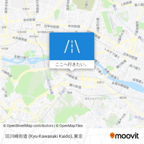 旧川崎街道 (Kyu-Kawasaki Kaido)地図