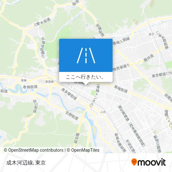 成木河辺線地図