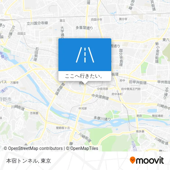 本宿トンネル地図