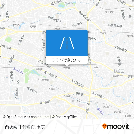 西荻南口 仲通街地図