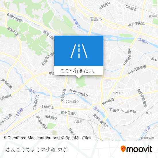 さんこうちょうの小道地図
