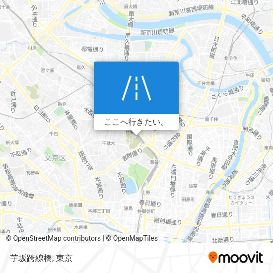 芋坂跨線橋地図