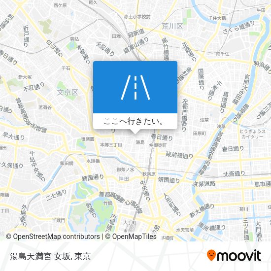 湯島天満宮 女坂地図