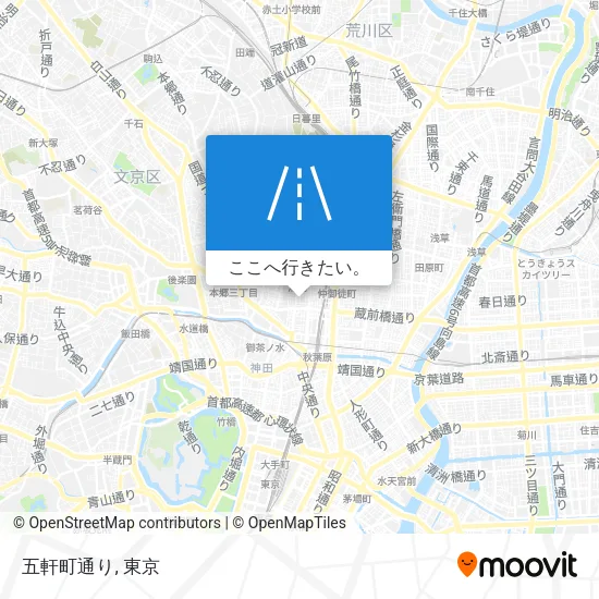 五軒町通り地図