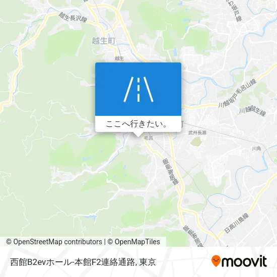 西館B2evホール-本館F2連絡通路地図