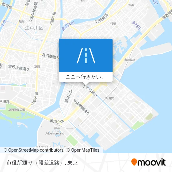 市役所通り（段差道路）地図