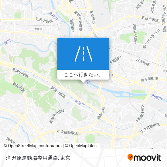 滝ガ原運動場専用通路地図