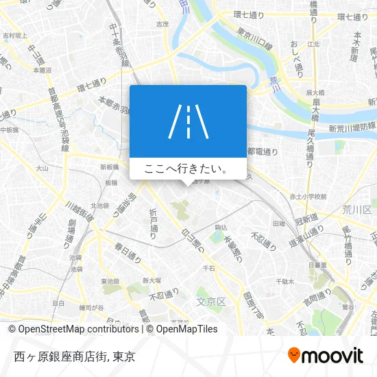 西ヶ原銀座商店街地図