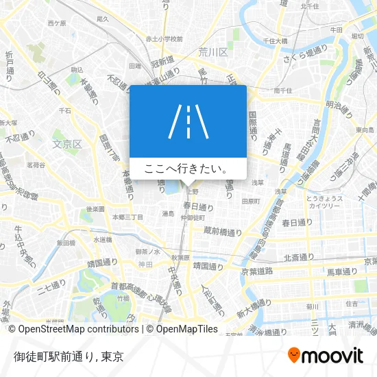 御徒町駅前通り地図