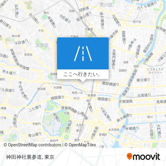 神田神社裏参道地図