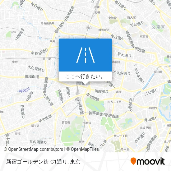 新宿ゴールデン街 G1通り地図