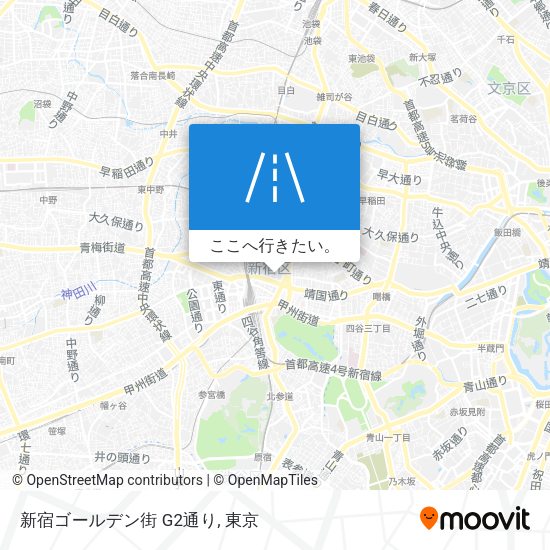新宿ゴールデン街 G2通り地図
