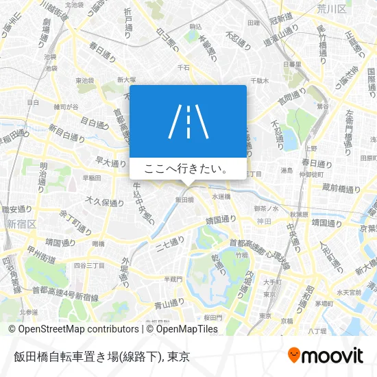 飯田橋自転車置き場(線路下)地図