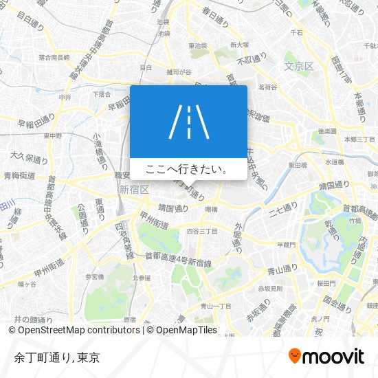 余丁町通り地図