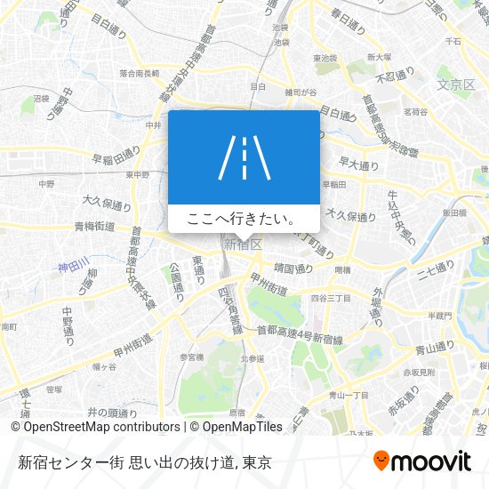 新宿センター街 思い出の抜け道地図