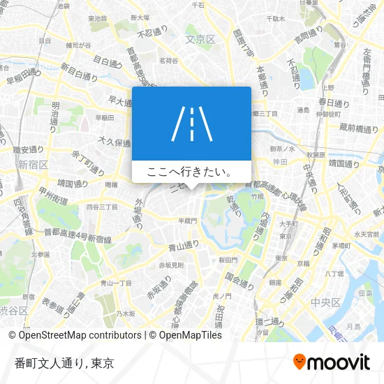 番町文人通り地図