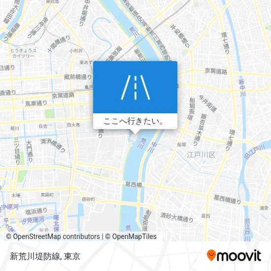 新荒川堤防線地図