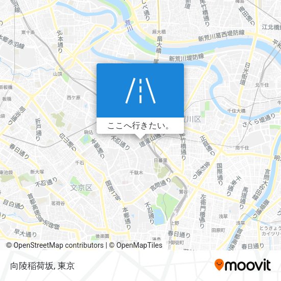 向陵稲荷坂地図