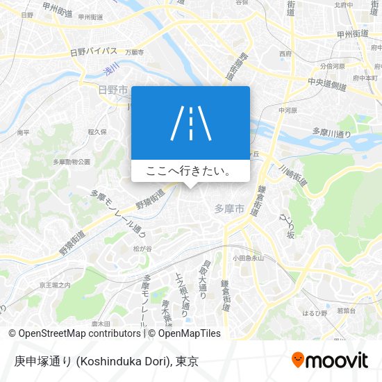 庚申塚通り (Koshinduka Dori)地図