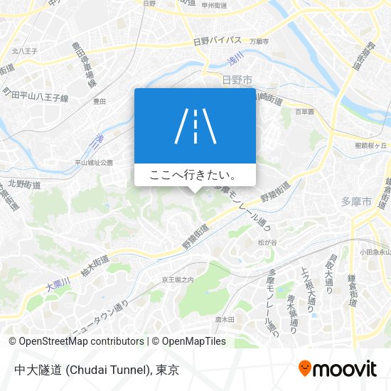 中大隧道 (Chudai Tunnel)地図