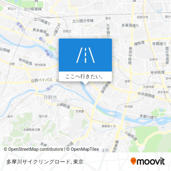 多摩川サイクリングロード地図