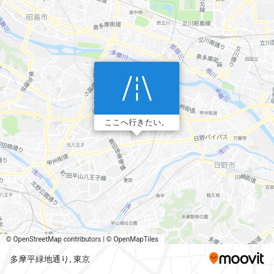 多摩平緑地通り地図