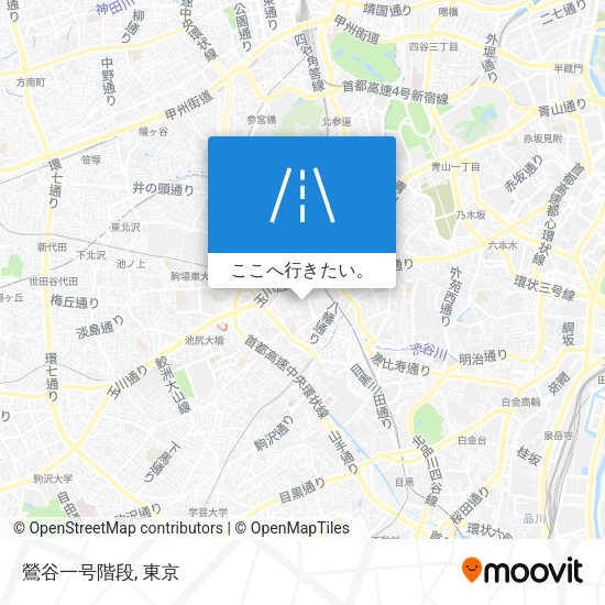 鶯谷一号階段地図