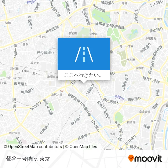 鶯谷一号階段地図