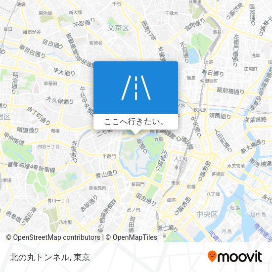 北の丸トンネル地図