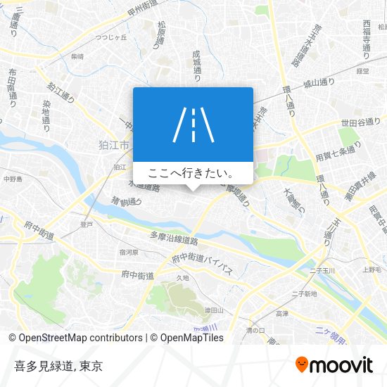 喜多見緑道地図