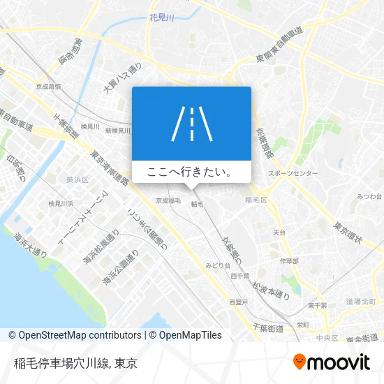 稲毛停車場穴川線地図